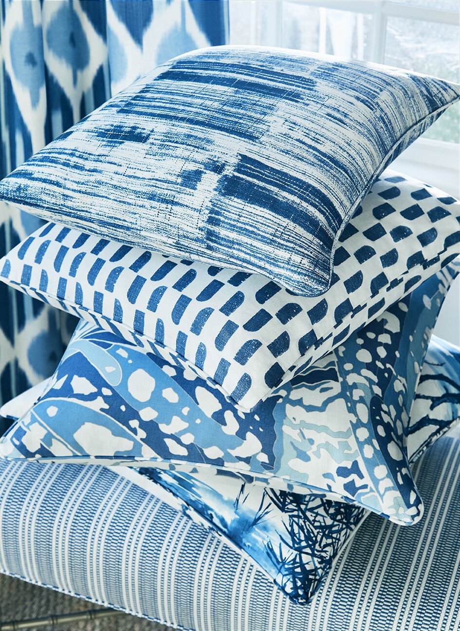 Thibaut Blue-and-White Fabrics